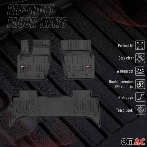 Land Rover Range Rover Floor Mat - Omac - Premium TPE - Black - '13-'22 Land Rover Range Rover Floor Mat - Omac - Premium TPE - Black - '13-'22